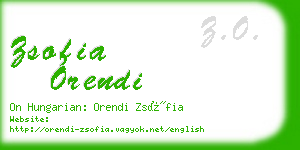 zsofia orendi business card